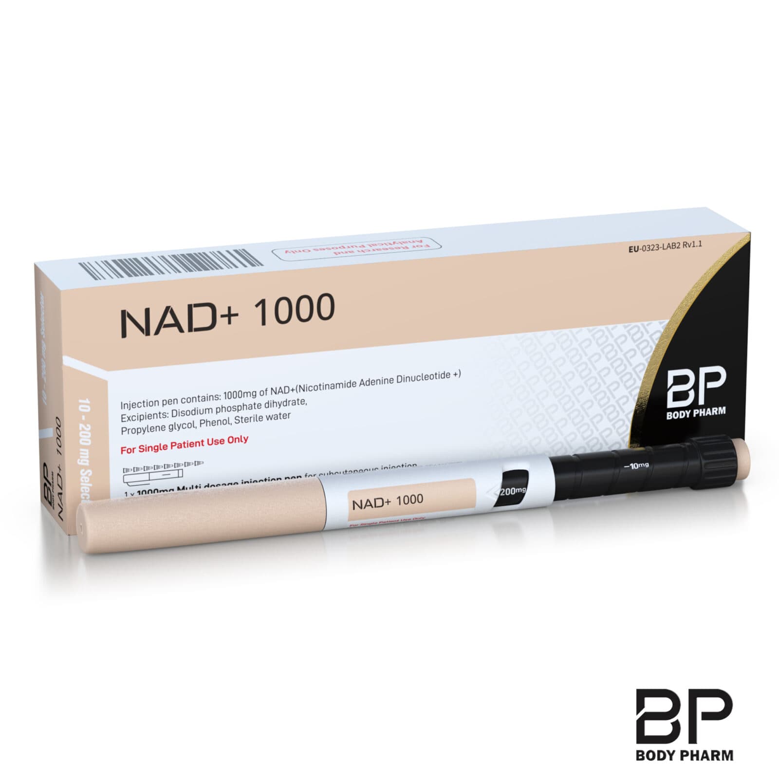 Body Pharm NAD+ 1000mg Pen — research use only