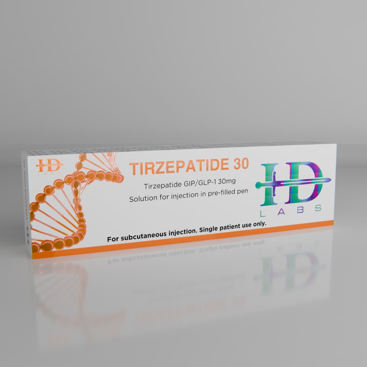 HD Labs Tirzepatide 30mg Pen — solution, pre-filled multi-dose research pen, research use only