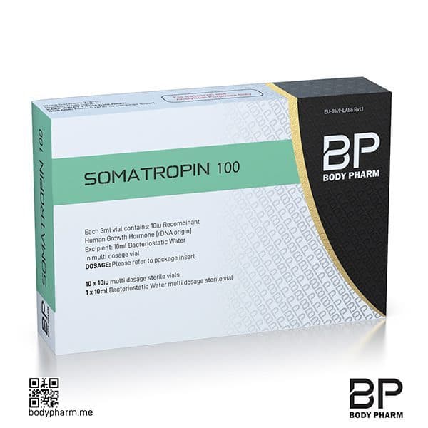 Body Pharm Somatropin 100 IU Kit — lyophilised powder, multi-vial kit, research use only